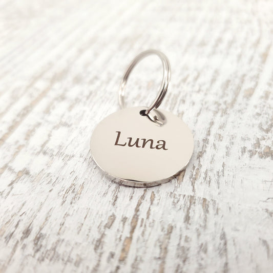 Custom Engraved Bridle Tag 20mm – Stainless Steel