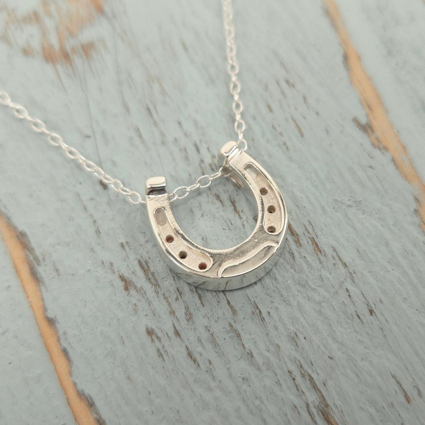 Lucky Horseshoe Sterling Silver Necklace