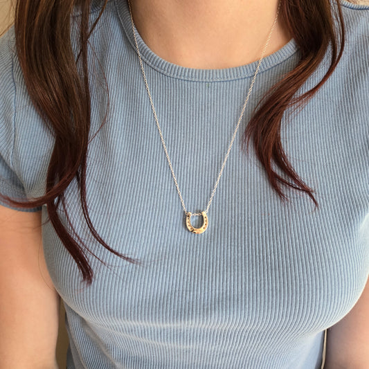 Lucky Horseshoe Sterling Silver Necklace