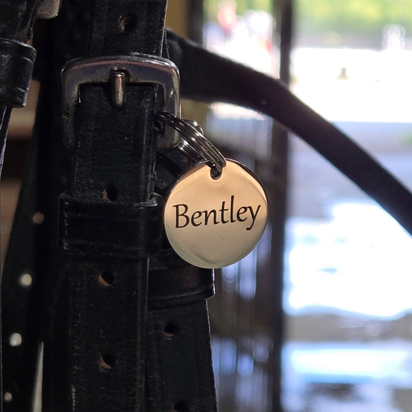 Stainless Steel Circle Horse Tack Tag - 20 mm - Custom Engraved - Bridle | Blanket | Halter