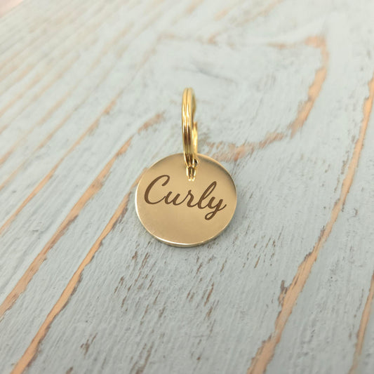 Custom Engraved Blanket Tag 25mm – Brass