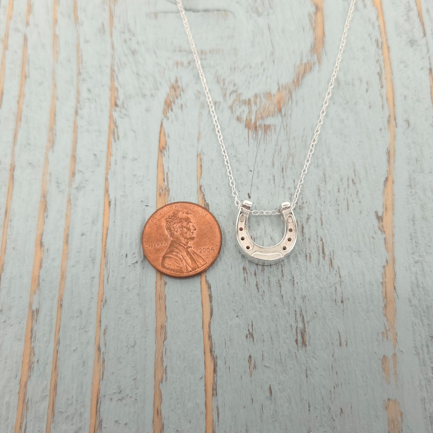 Lucky Horseshoe Sterling Silver Necklace