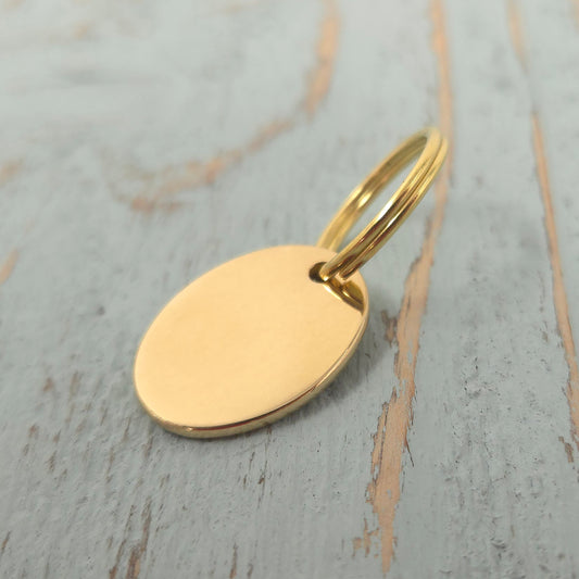 Brass Oval Horse Tack Tag - 20 x 25 mm - Custom Engraved - Bridle | Blanket | Halter