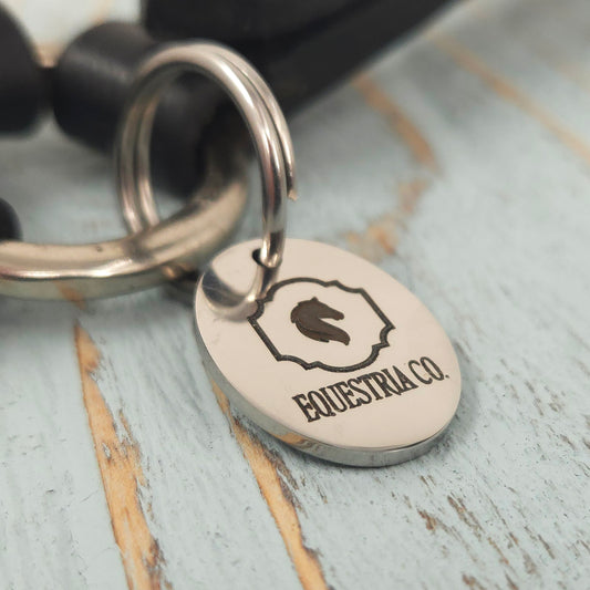 Stainless Steel Oval Horse Tack Tag - 20 x 25 mm - Custom Engraved - Bridle | Blanket | Halter