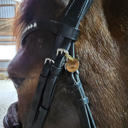 Custom Engraved Bridle Tag 20mm  – Brass