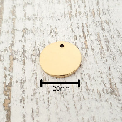 Custom Engraved Bridle Tag 20mm  – Brass