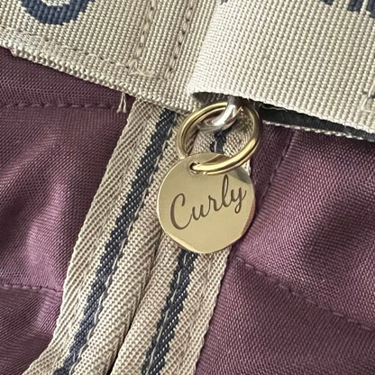 Custom Engraved Blanket Tag Oval 25mm – Brass