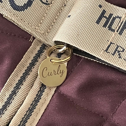 Custom Engraved Blanket Tag Oval 25mm – Brass