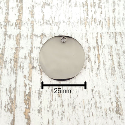 Custom Engraved Blanket Tag 25mm – Stainless Steel