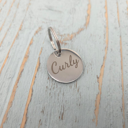 Custom Engraved Blanket Tag 25mm – Stainless Steel
