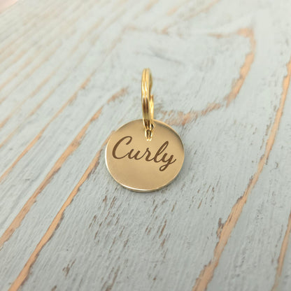 Custom Engraved Blanket Tag Oval 25mm – Brass
