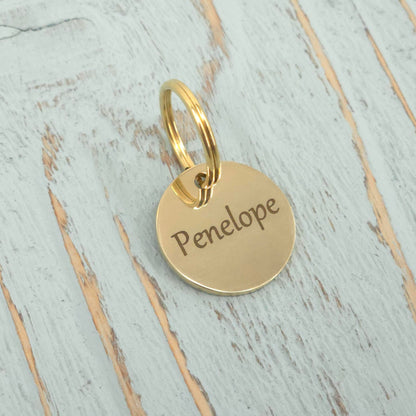 Custom Engraved Blanket Tag Oval 25mm – Brass