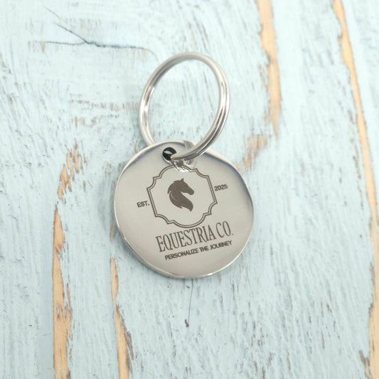 10 Pack - Stainless Steel Circle Horse Tack Tags - 20mm